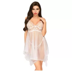 Penthouse - lingerie set - kanten jurk en string - wit - M/L