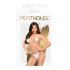 Penthouse - bodystocking - open kruis - wit netstof - XL