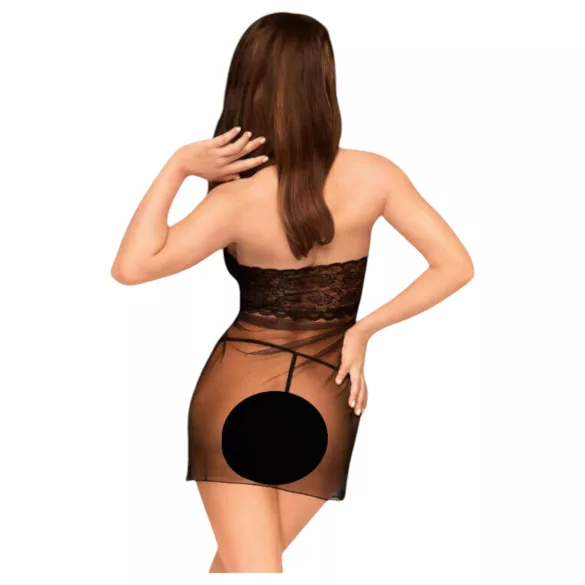 Penthouse - babydoll met string - kanten details - zwart - M/L