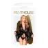 Penthouse Hypnotic Power - kanten korte kimono en string - zwart