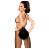 Penthouse - body met kanten details - inclusief tule sjaal - zwart - M/L