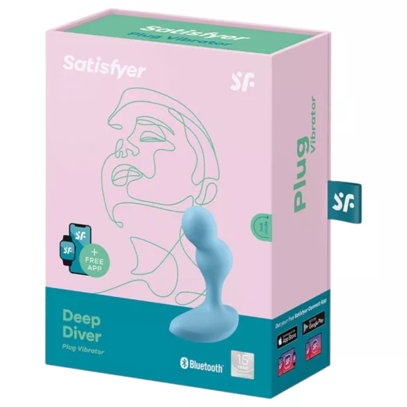 Satisfyer Deep Diver - App-gestuurde anaalvibrator (blauw)
