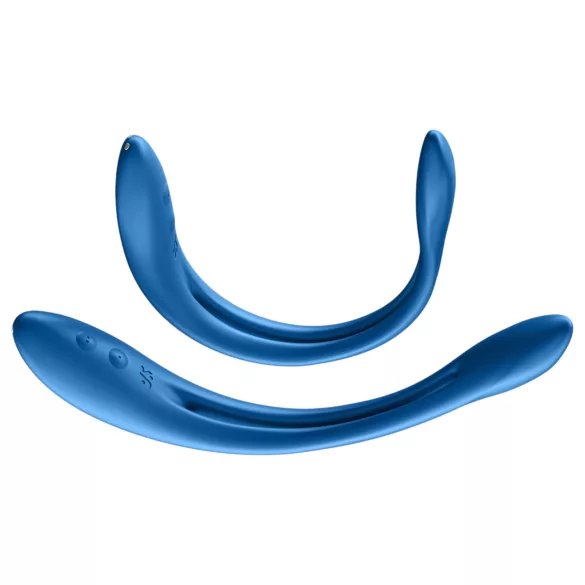 Satisfyer - paarvibrator - flexibel, oplaadbaar - blauw