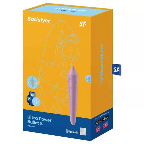 Satisfyer Ultra Power Bullet 8 - App-gestuurde vibrator (paars)