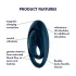 Satisfyer Glorious Duo - vibrerende penisring (blauw)