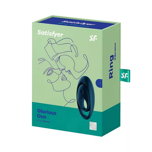Satisfyer Glorious Duo - vibrerende penisring (blauw)