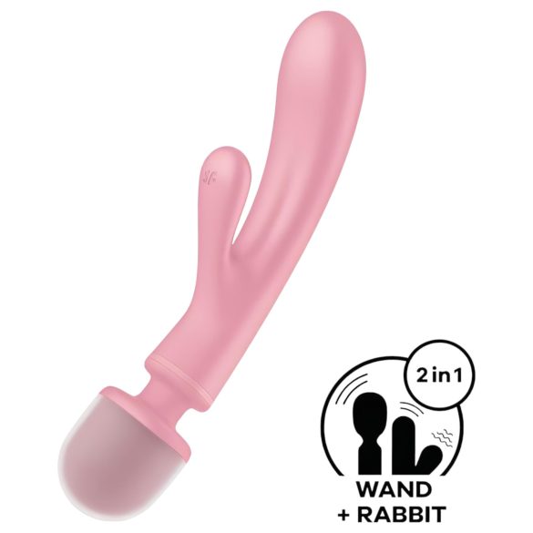 Satisfyer Triple Lover - G-spot en clitorale vibrator - siliconen - roze