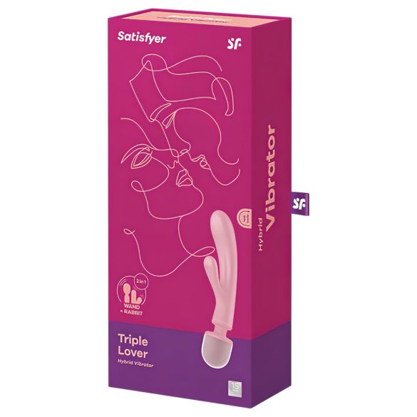 Satisfyer Triple Lover - G-spot en clitorale vibrator - siliconen - roze