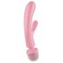 Satisfyer Triple Lover - G-spot en clitorale vibrator - siliconen - roze