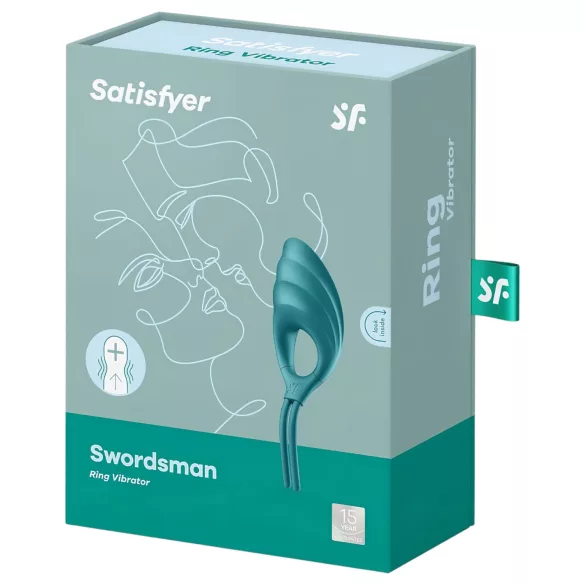 Satisfyer Swordsman - vibrerende penisring - oplaadbaar - groen