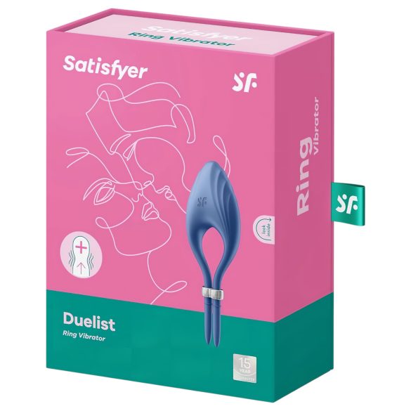 Satisfyer Duelist - oplaadbare vibrerende penisring (blauw)