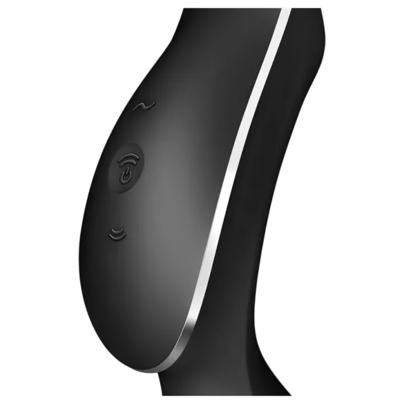 Satisfyer Curvy Trinity 2 - luchtdruk vibrator en stimulator - zwart