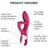Satisfyer Embrace Me - vibrator met clitorisstimulator - oplaadbaar - rood
