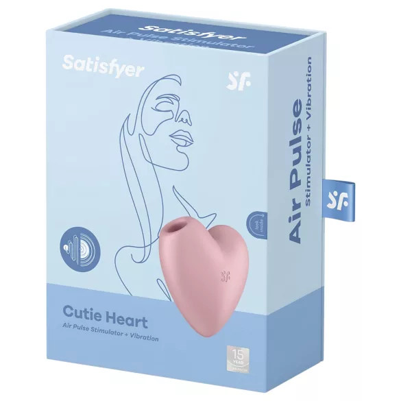 Satisfyer Cutie Heart - luchtdruk clitorisstimulator vibrator - oplaadbaar