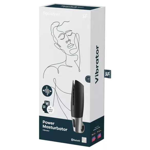 Satisfyer Power - automatische masturbeerder - oplaadbaar - zwart