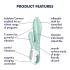 Satisfyer Air Pump Bunny 5 - App-gestuurde opblaasbare vibrator (mint)