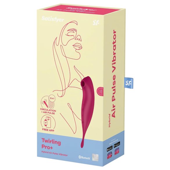 Satisfyer Twirling Pro - clitoris vibrator 2-in-1 - rood