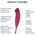 Satisfyer Twirling Pro - clitoris vibrator 2-in-1 - rood
