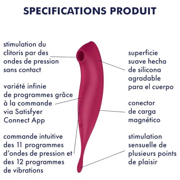 Satisfyer Twirling Pro - clitoris vibrator 2-in-1 - rood