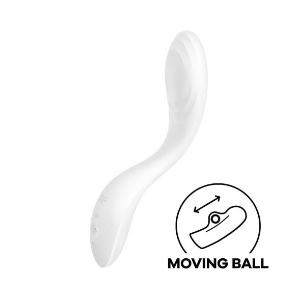 Satisfyer Rrrolling - bewegende kogel G-spot vibrator (wit)
