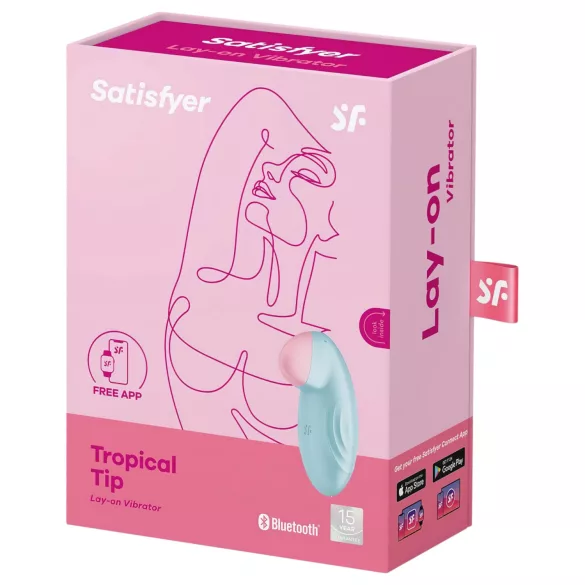 Satisfyer Tropical Tip - clitorale vibrator - bluetooth - blauw