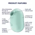 Satisfyer Pro To Go 2 - oplaadbare luchtdruk clitorisstimulator - mintgroen