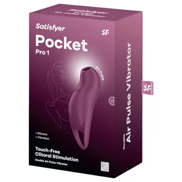 Satisfyer Pocket Pro 1 - luchtdruk clitorisstimulator - oplaadbaar - paars