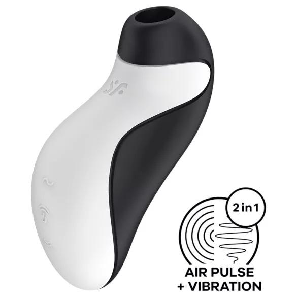 Satisfyer Orca - luchtdruk clitorisstimulator - waterdicht - zwart/wit