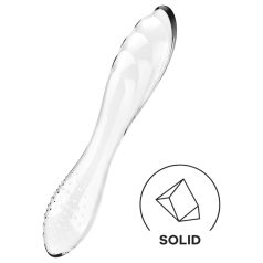   Satisfyer Dazzling Crystal 1 - dubbelzijdige glazen dildo (transparant)