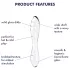 Satisfyer Dazzling Crystal 1 - dubbelzijdige glazen dildo - transparant