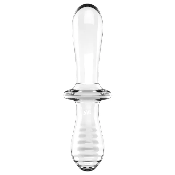 Satisfyer Double Crystal - dubbele dildo - glas - transparant