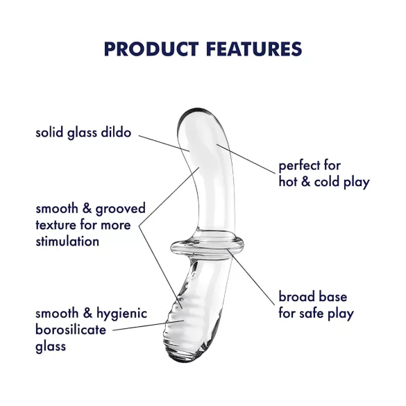Satisfyer Double Crystal - dubbele dildo - glas - transparant