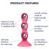 Satisfyer Triple Ball-R - anaal vibrator met kralen - siliconen - roze