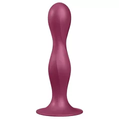   Satisfyer Double Ball-R - dildo met zuignap - verzwaard - rood
