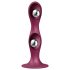 Satisfyer Double Ball-R - dildo met zuignap - verzwaard - rood