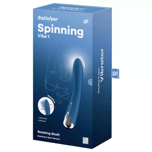 Satisfyer Spinning Vibe 1 - G-spot vibrator met roterende kop - blauw
