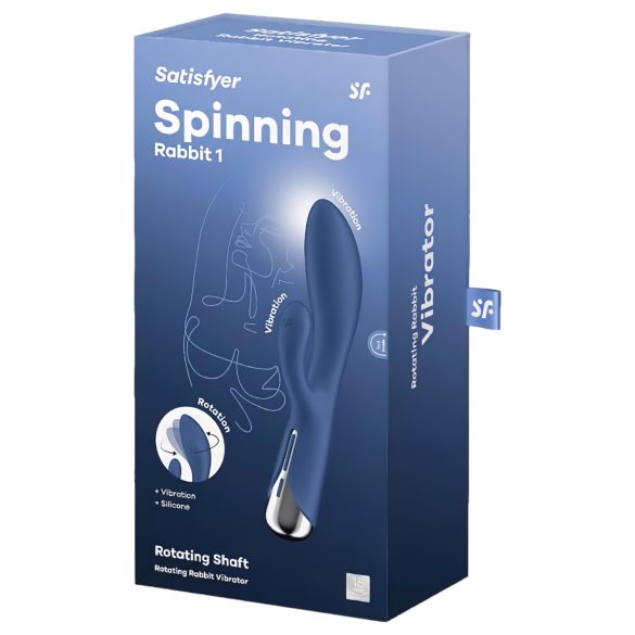 Satisfyer Spinning Rabbit 1 - draaiende clitorisstimulatie vibrator (blauw)