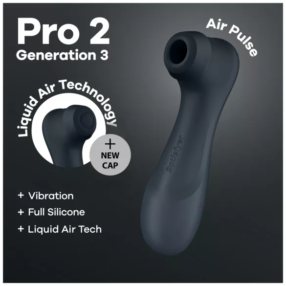 Satisfyer Pro2 Gen3 - luchtdruk clitoris stimulator - donkergrijs