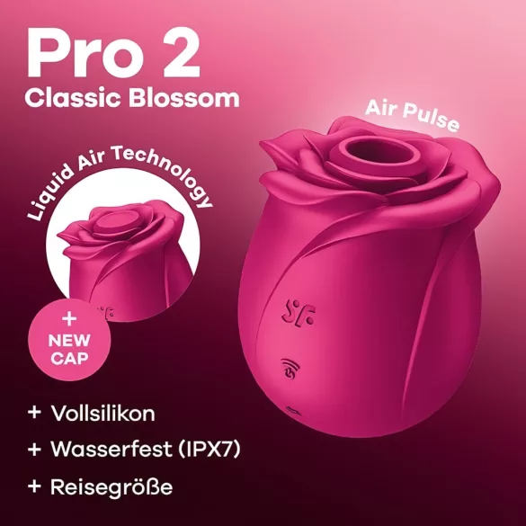 Satisfyer Pro 2 Classic Blossom - luchtdruk clitorisstimulator - rood