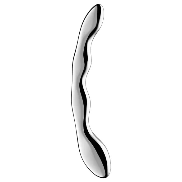 Satisfyer Cosmic Crest 2 - metalen dildo - gebogen golfvorm - zilver
