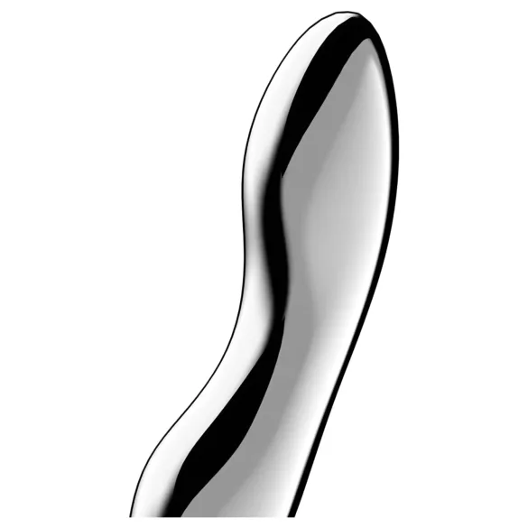 Satisfyer Cosmic Crest 2 - metalen dildo - gebogen golfvorm - zilver