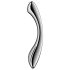 Satisfyer Pure Gravity 1 – Geribbelde Stalen Dildo (Zilver)