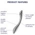 Satisfyer Pure Gravity 1 – Geribbelde Stalen Dildo (Zilver)