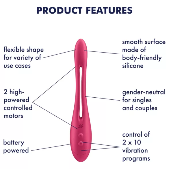 Satisfyer - paar vibrator - flexibel ontwerp - siliconen pink