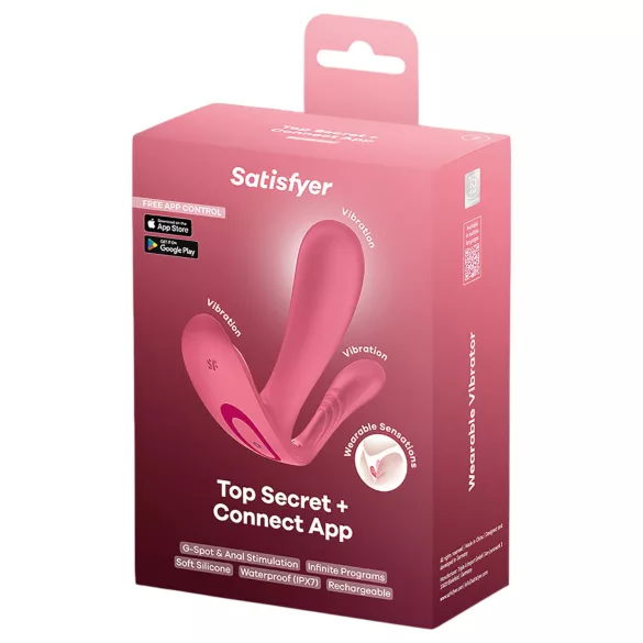 Satisfyer Top Secret+ - draagbare G-punt- en anaalvibrator (roze)