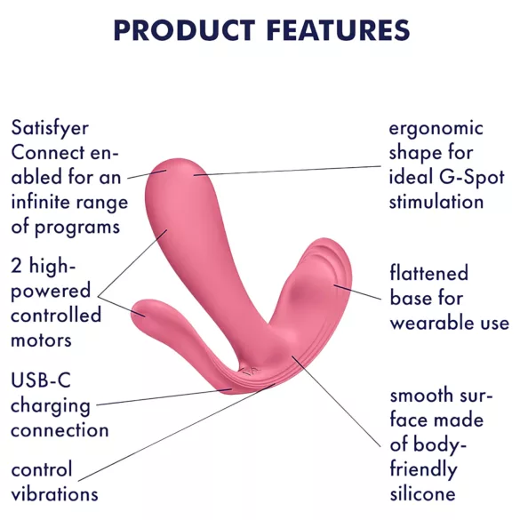 Satisfyer Top Secret+ - draagbare G-punt- en anaalvibrator (roze)