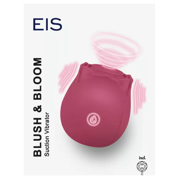 EIS Blush&Bloom - zuigende en vibrerende stimulator (rood)