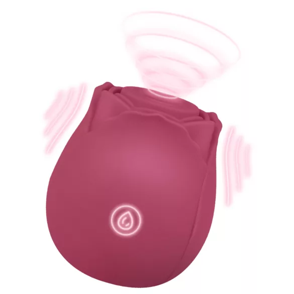 EIS Blush&Bloom - zuigende en vibrerende stimulator (rood)