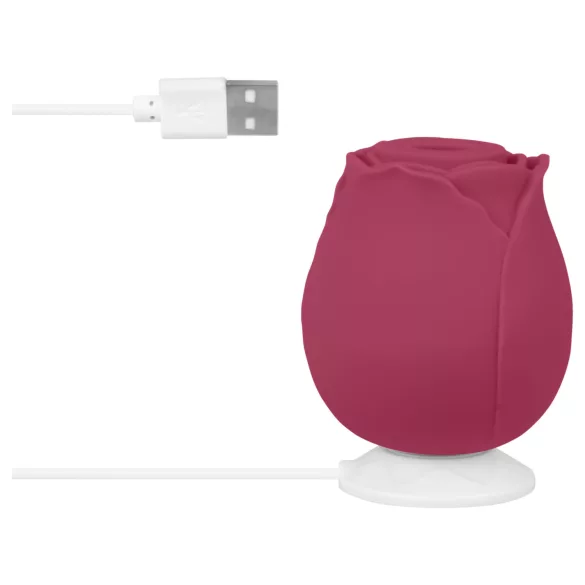 EIS Blush&Bloom - zuigende en vibrerende stimulator (rood)