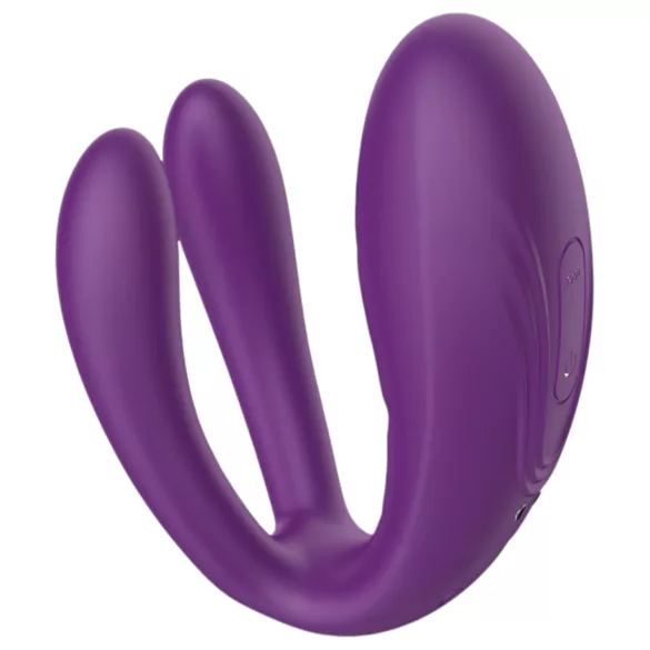 Mrow - koppel vibrator - oplaadbaar waterdicht 3 motoren - paars